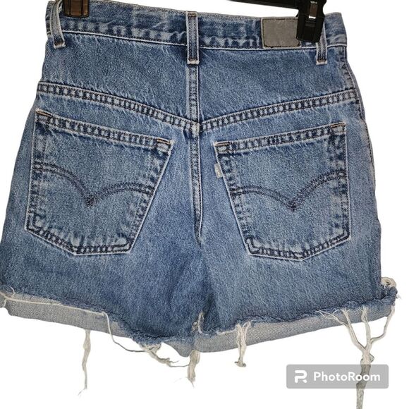 Vintage Levis Silver Tab Denim Jean Shorts Size 10 - Picture 5 of 13